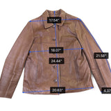 Wilsons Leather Womens Brown Genuine Leather Jacket Thinsulate Lining Sz M