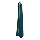 Golden Creation Mens Green Necktie Textured Striped Design 