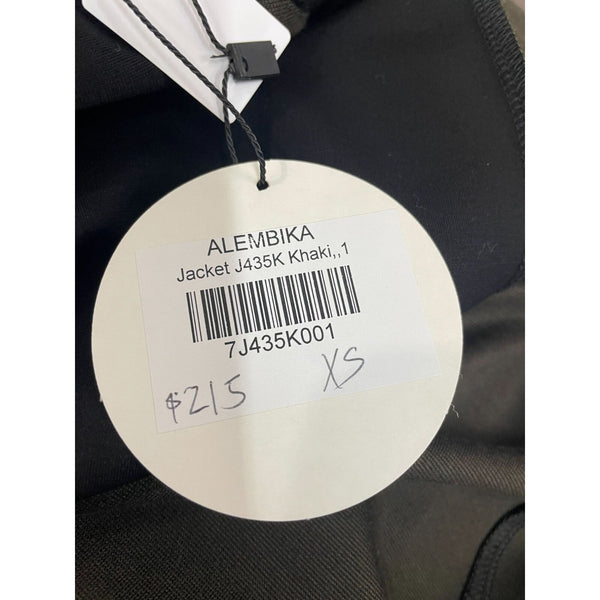Alembika Women's Button Down Boho Black and Dark Green Jacket Size XS -NWT