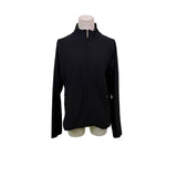 Lucy Womens Black Full-Zip  Jacket Stretch Fabric High Collar With Pockets Sz XL