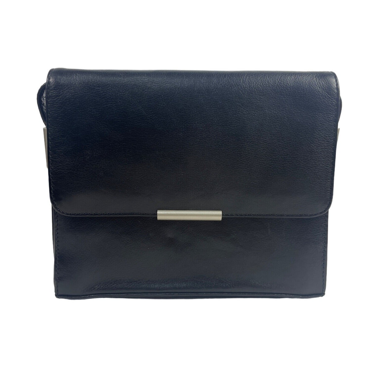 Lgin Women's Black Leather Crossbody Messenger Bag Sz M