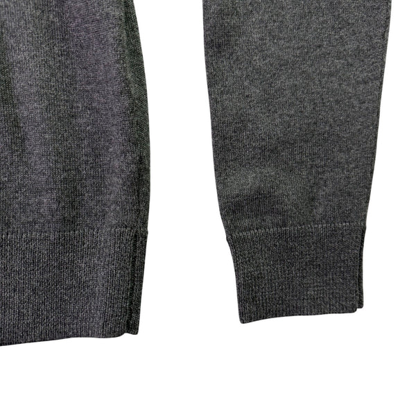 Nordstrom Mens Charcoal Italian Merino Wool V-Neck Sweater Size M