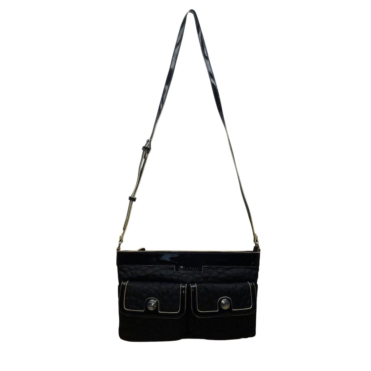 Vera Bradley Women’s Black Quilted With Adjustable Strap & Pockets Crossbody Bag