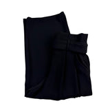 Michael Kors Women Black Wide Leg Belted Cropped Pants Size 6