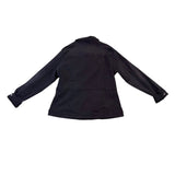 D2 Womens Black Button-Up Studded Denim Jacket Stylish Design Sz M