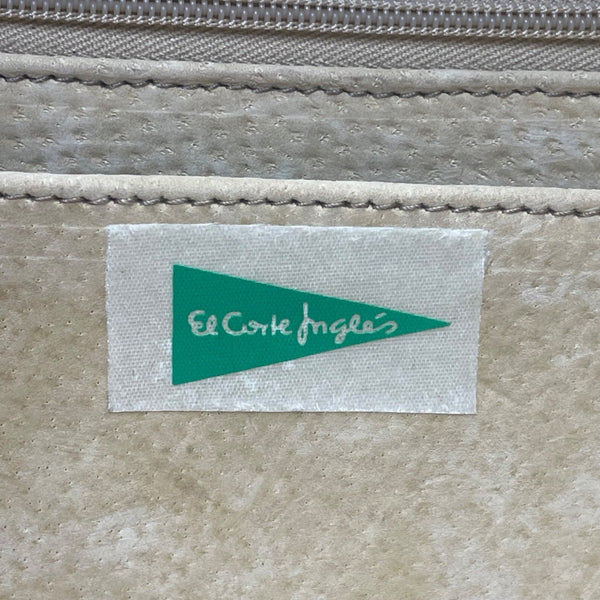 El Corte Inglés Women’s Dark Brown Faux Leather Crocodile-Embossed Shoulder Bag