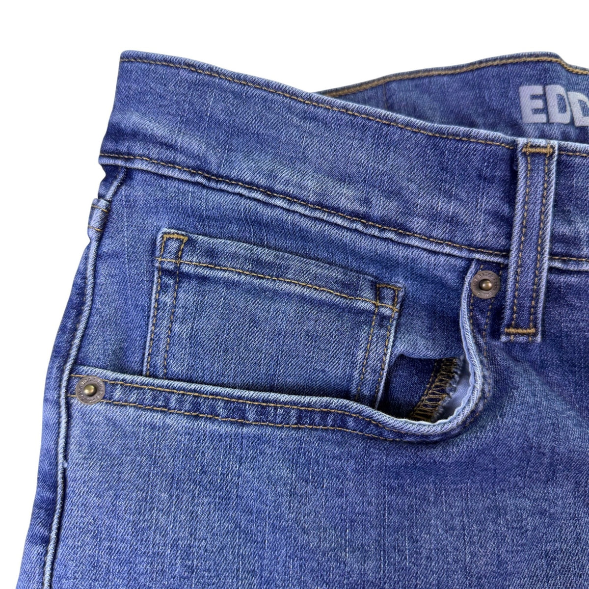 Eddie Bauer Mens Blue Cotton Blend Straight Fit Stretch Denim Jeans Sz 32X30