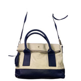 Kate Spade Women’s Ivory & Navy Leather Tassel Zipper Closure Tote Bag