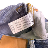 Pacsun Mens Blue Denim Patchwork Slim Taper Jeans Cotton Casual Size 30x30