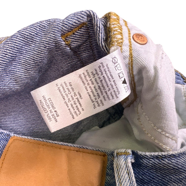 Pacsun Mens Blue Denim Patchwork Slim Taper Jeans Cotton Casual Size 30x30