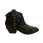 Sam Edelman Women’s Black Leather Studded Star Details Ankle Boots Size 7M