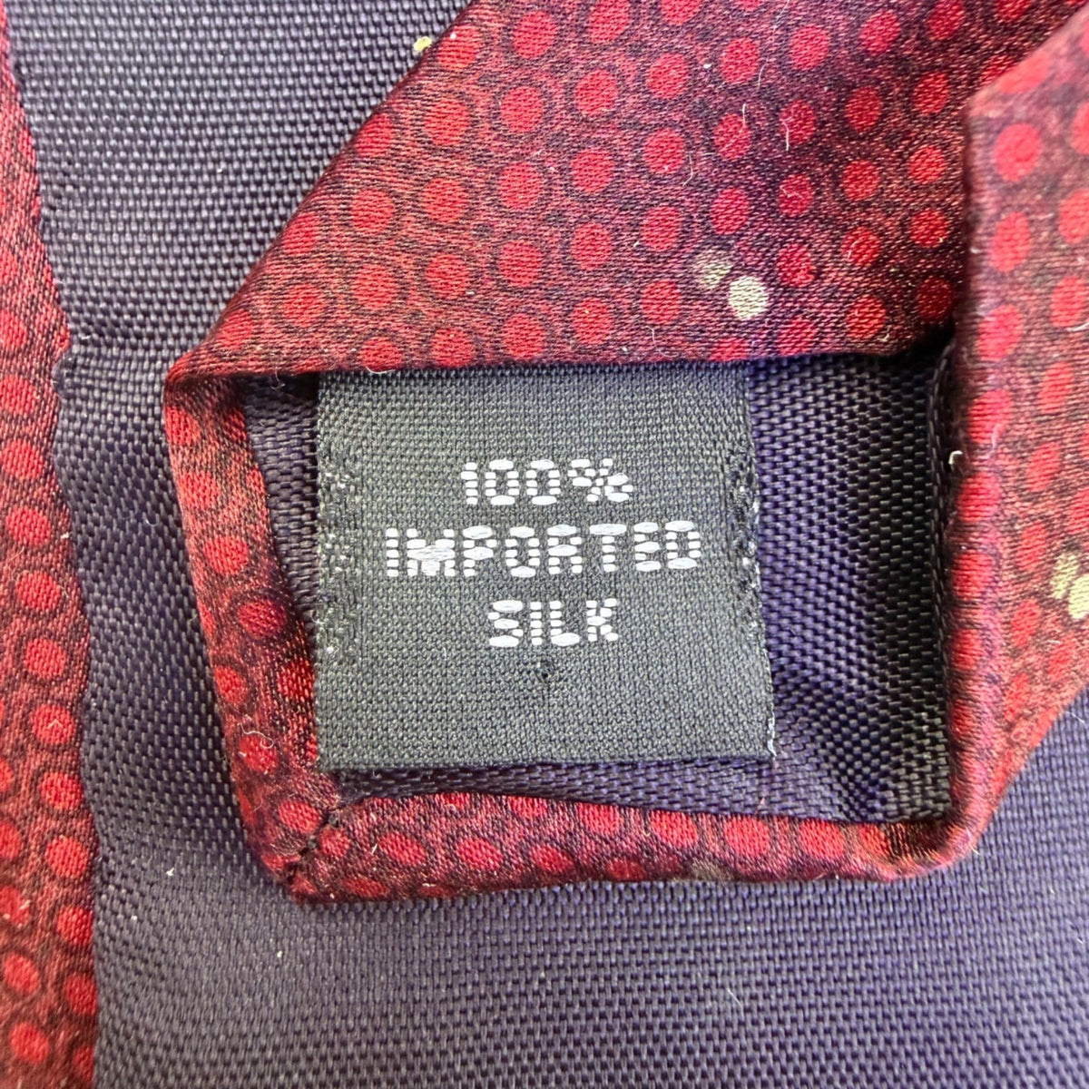 Zylos Platinum Mens Burgundy 100% Silk Dot Pattern Necktie George Machado Design