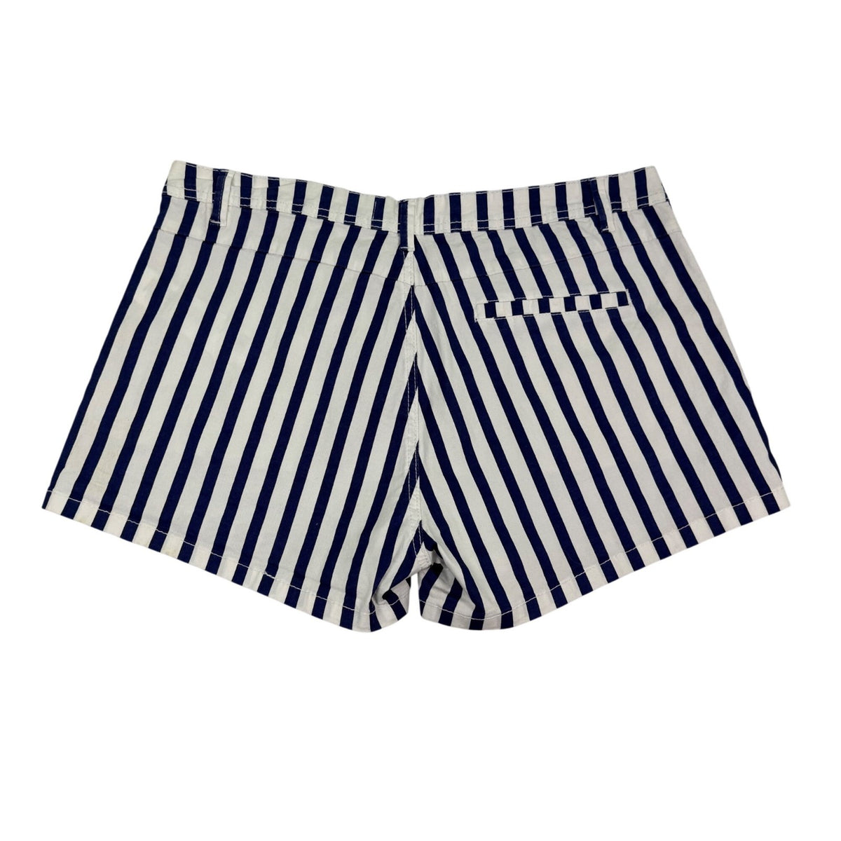 Cotton On Womens Blue & White Striped Cotton Blend High-Rise Casual Shorts Sz 10