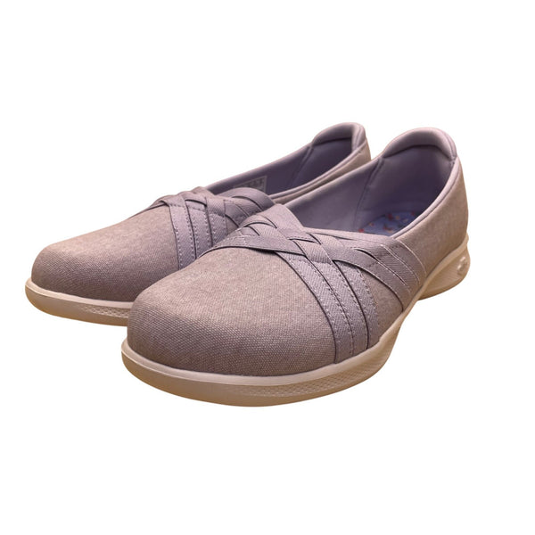 Skechers Women's Lavender Casual Flats Goga Mat Comfort Slip-On Shoes Size 9