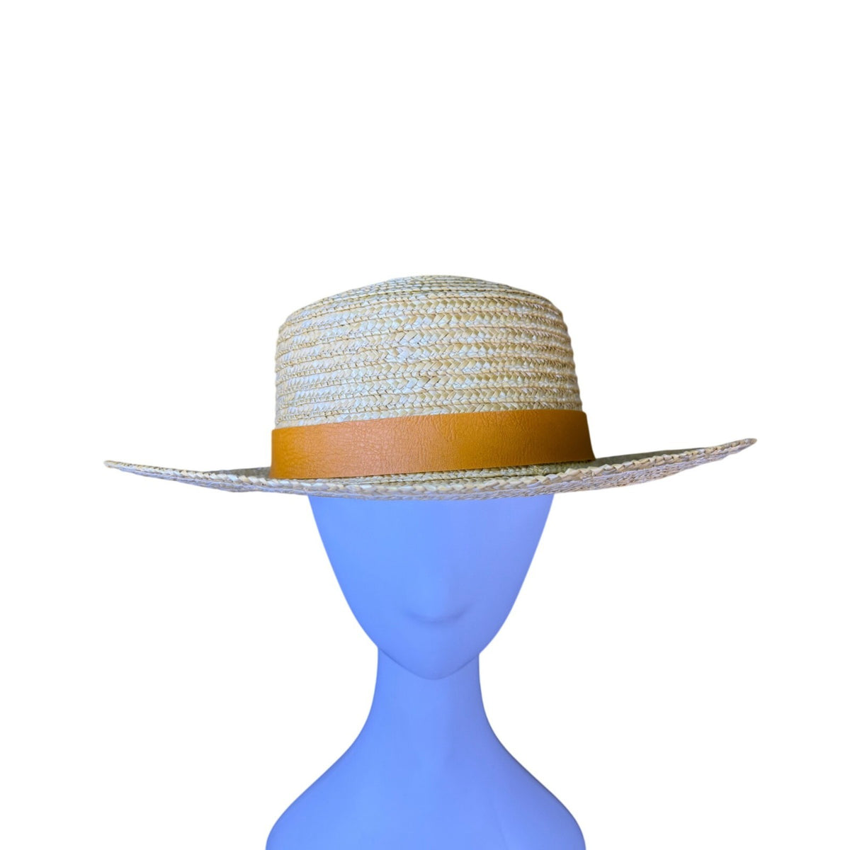 Lack Of Color Unisex Natural Straw Boater Hat With Tan Band Classic Design