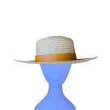 Lack Of Color Unisex Natural Straw Boater Hat With Tan Band Classic Design