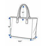 Women’s Black With Zippered Closure And Dual Handles Shoulder Bag