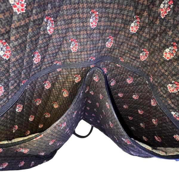 Vera Bradley Women’s Brown Quilted Garment Bag With Paisley Floral Design