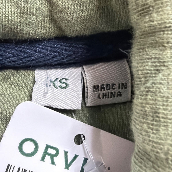 Orvis Womens Green Cotton Quilted 1/4 Snap Pullover Jacket Sz XS - New
