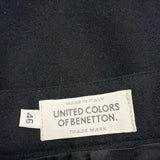 United Colors Of Benetton Womens Black Virgin Wool Pencil Skirt Size 46