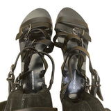BCBGeneration Women’s Black Leather Gladiator Knee-High Strappy Sandals Size 6.5
