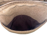 Kaukko Unisex Brown Canvas & Leather Adjustable Crossbody Strap Messenger Bag