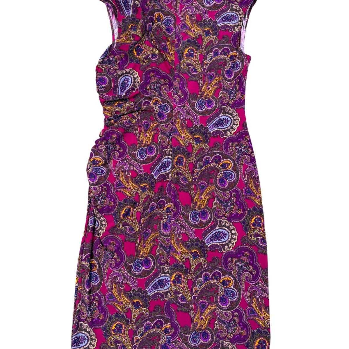 Lauren Ralph Lauren Womens Purple Paisley Sleeveless Dress Size 18