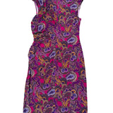 Lauren Ralph Lauren Womens Purple Paisley Sleeveless Dress Size 18