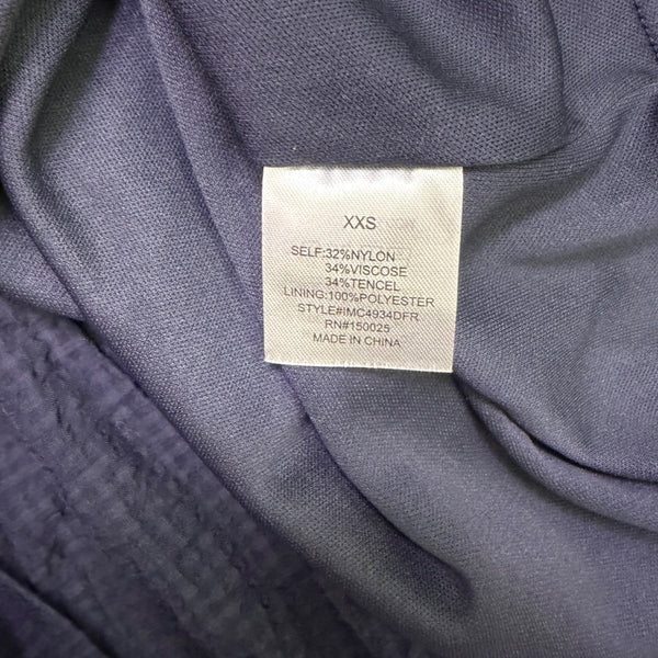 Moi Ami Womens Navy Tiered Ruffled Knee-Length Dress Relaxed Fit  Sz XXS