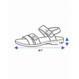 Clarks Women’s Black & White Cloudsteppers Striped Slingback Sandals Size 6.5M