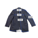 Dockers Mens Black Two-Button Suit Jacket Classy Office Ready Blazer 42R