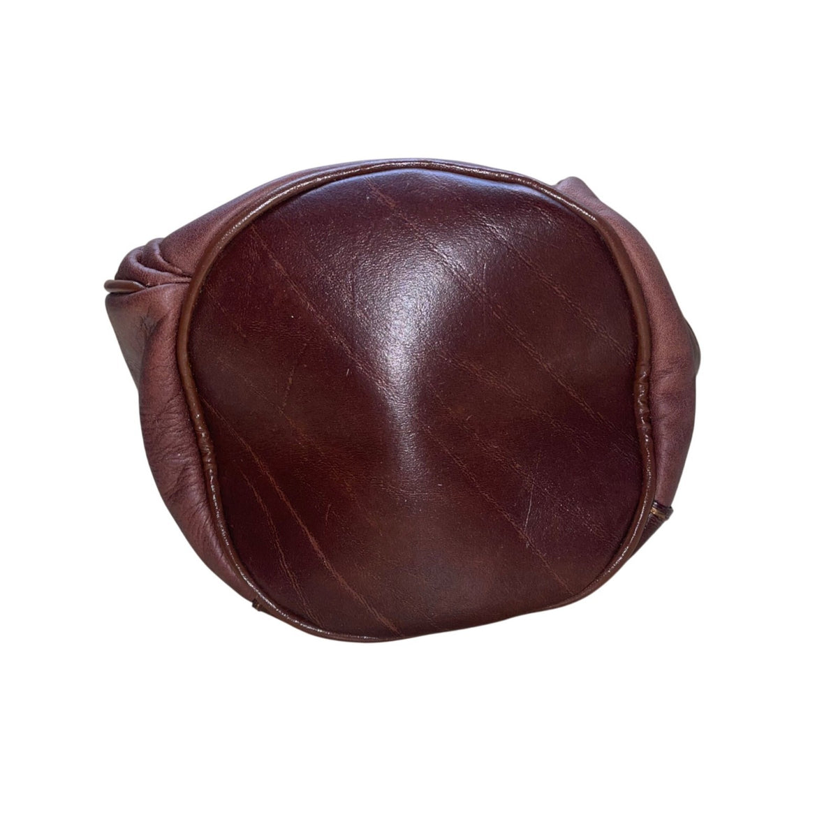 Giaccomo Men’s Brown Leather With Brass Zippers Crossbody Sling Backpack