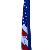 Ralph Marlin Mens Red White Blue Polyester American Flag Stripe Necktie