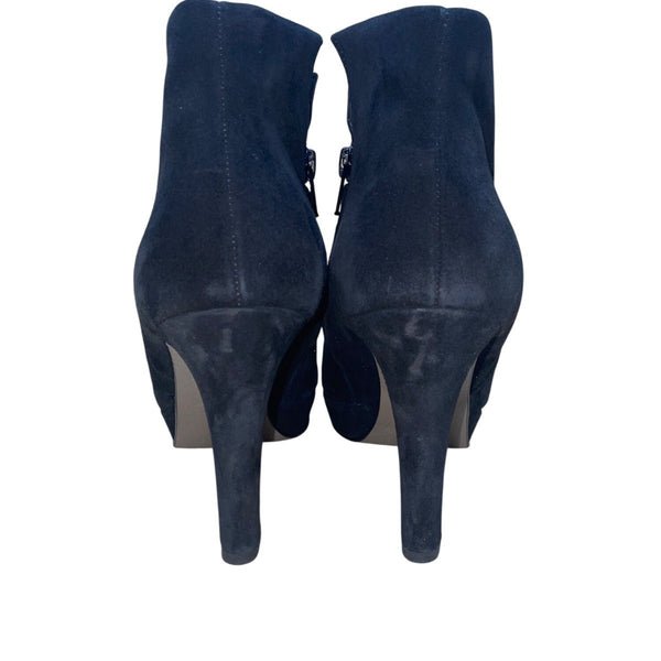 Paul Green Women’s Black Suede High Heel Ankle Boots Size 4.5