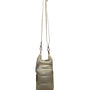 WanderFull Women’s Ivory Glossy Quilted Crossbody Hydrobag With Adjustable Strap