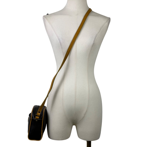 Vintage 80's 90's Esprit Women’s Black & Brown Faux LeatherCrossbody Bag