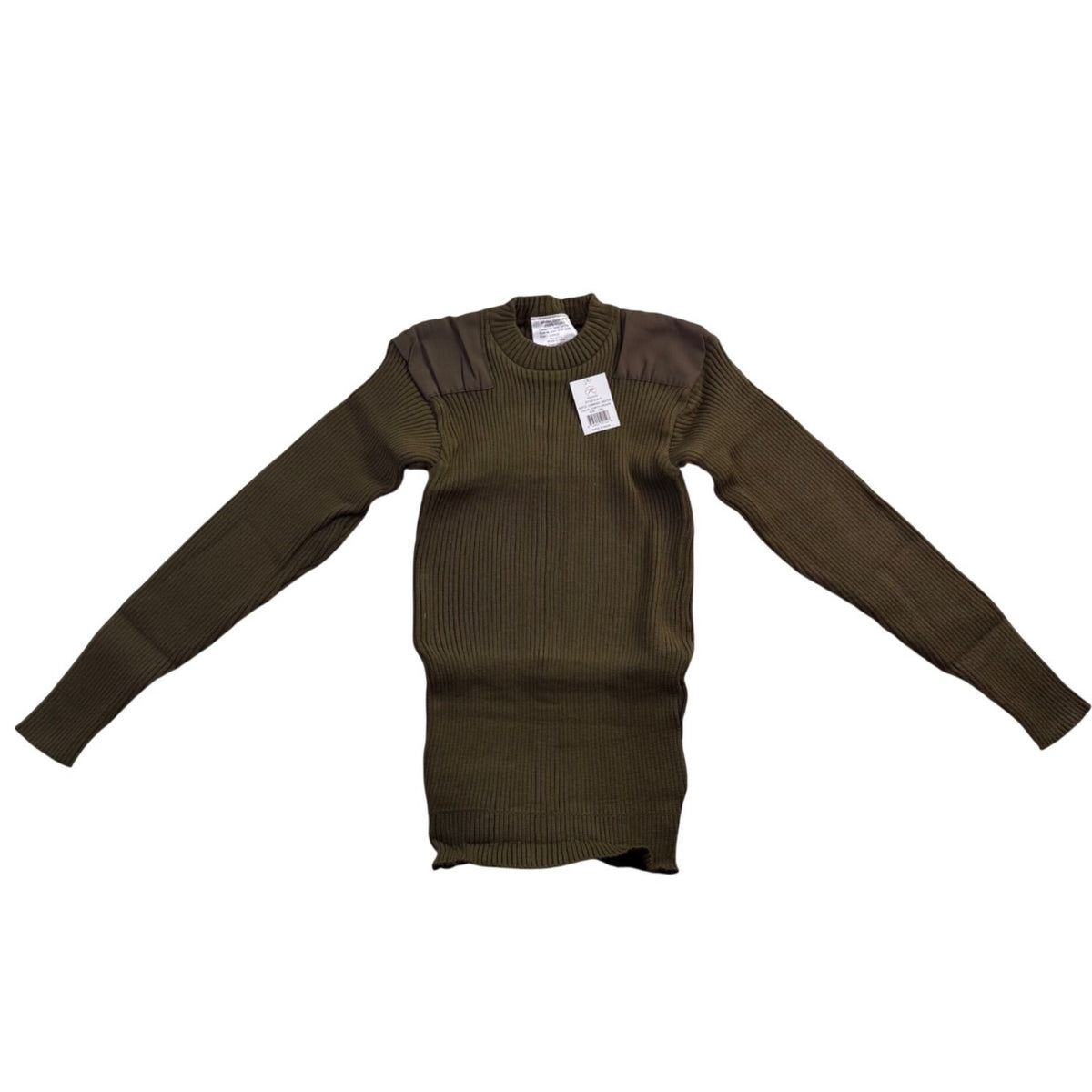Rothco Mens Earth Brown Commando Sweater Ribbed Knit Durable Size L