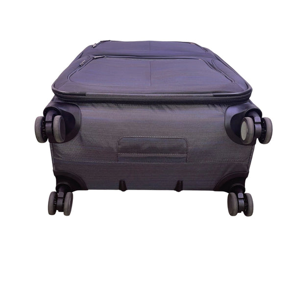 Ricardo Men’s Gray & Blue Blend Nylon 4-Wheel Spinner Expandable Travel Luggage