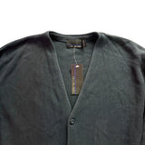 Bill Blass Mens Navy Cardigan Sweater V-Neck Casual Button Front Knit Sz L
