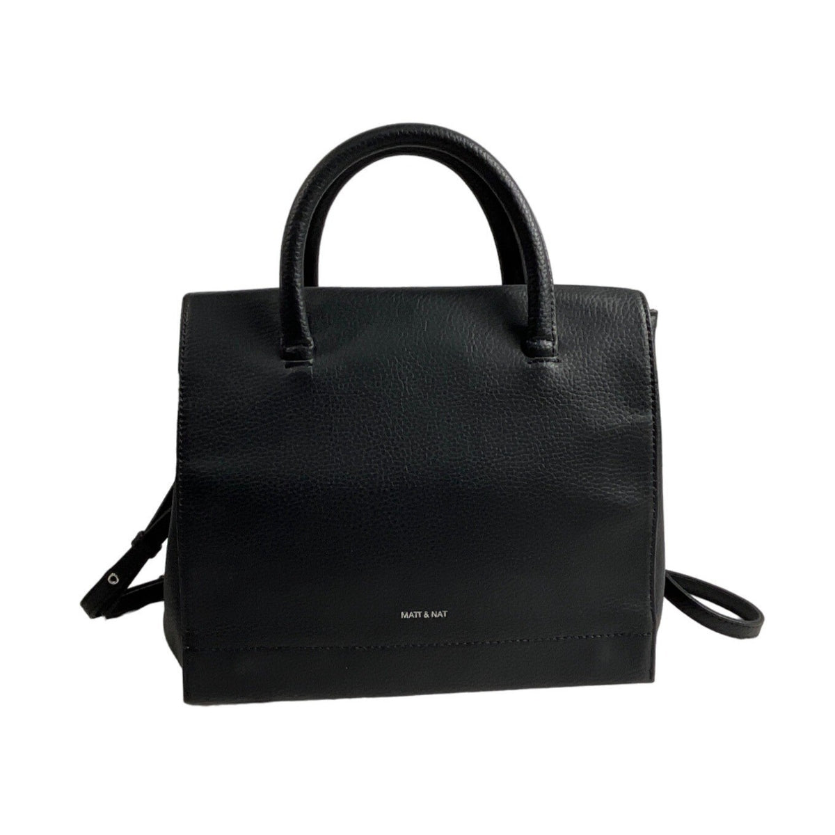 Matt And Nat Women's Adel Purity Black Vegan Leather Shoulder Crossbody Bag Sz M