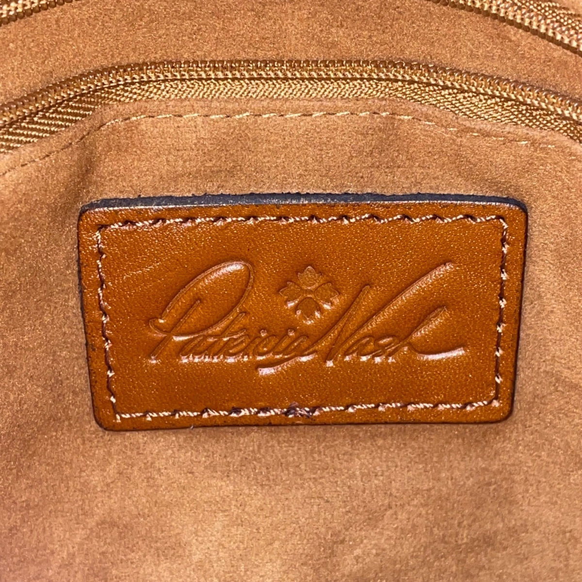 Patricia Nash Womens Brown Leather Floral Embossed Chain Strap Shoulder Tote Bag