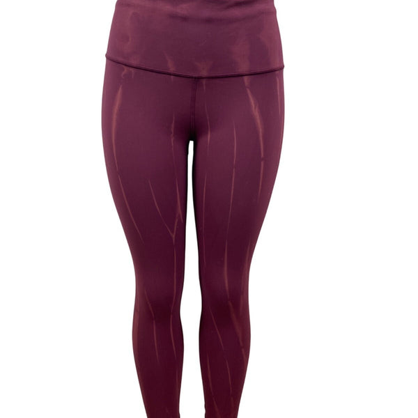 Lululemon Wunder Train Women's High Rise Tight 25" Leggings Fade Sun Red Merlot