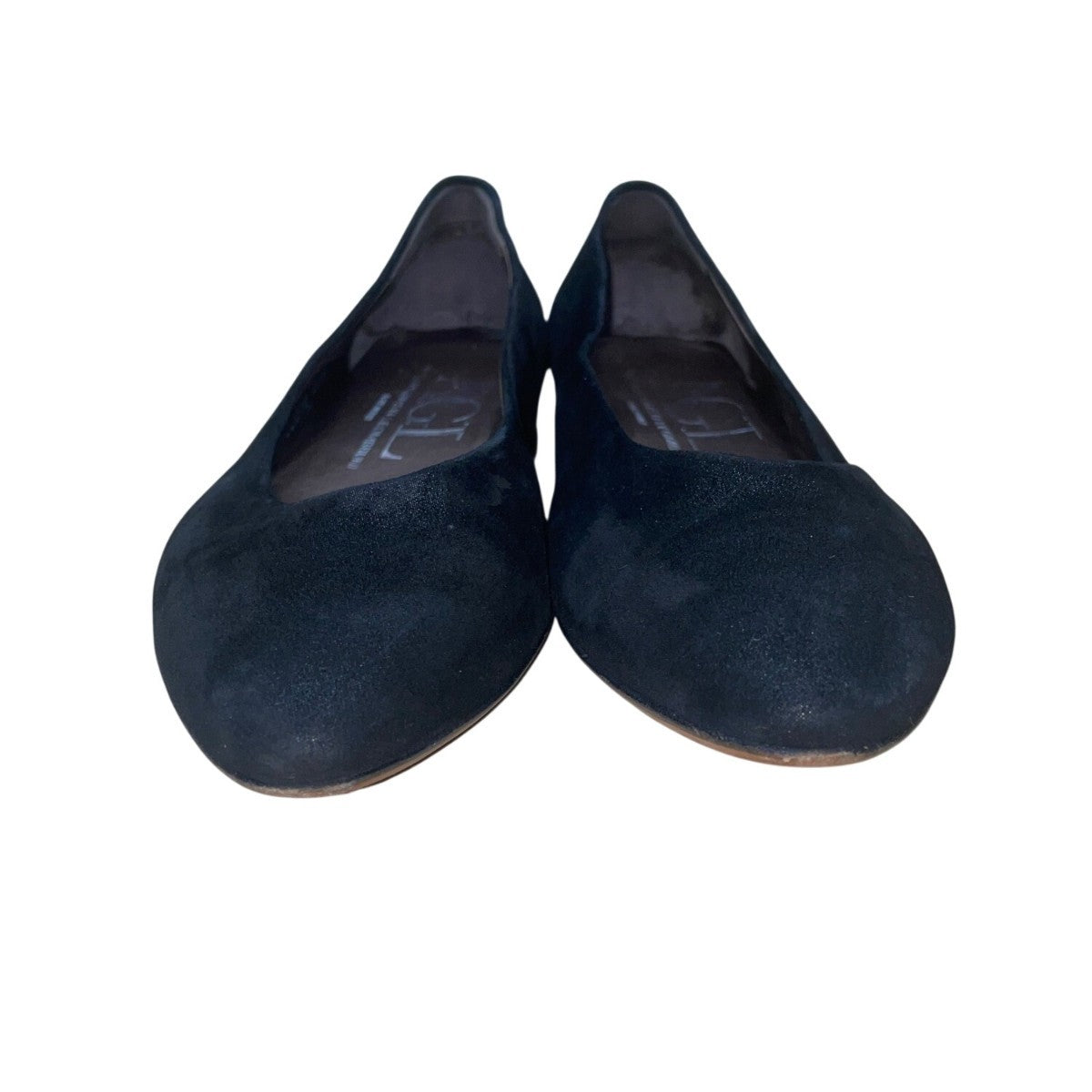 AGL Women’s Black Suede Leather Sole Slip-On Ballet Flats Size 37.5