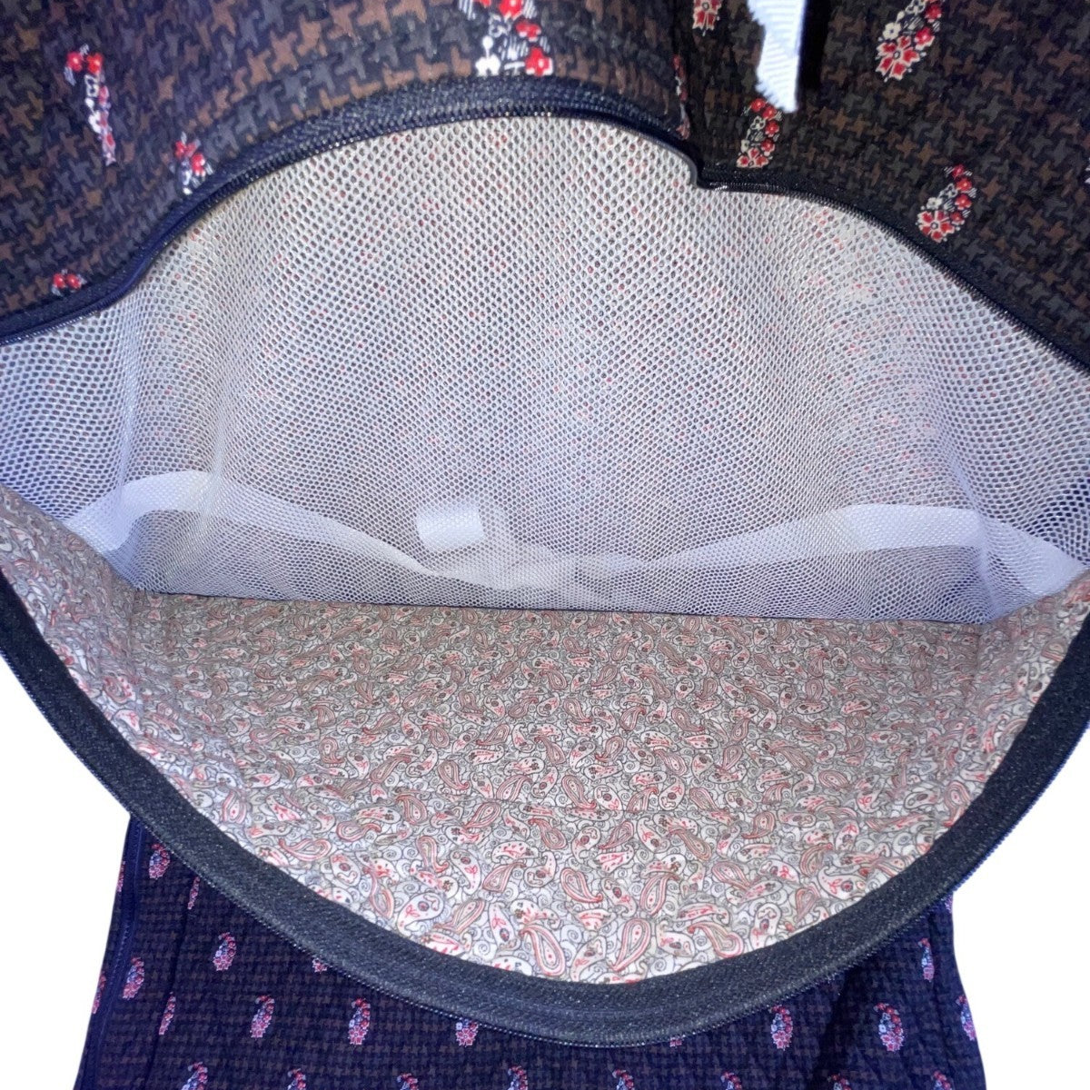 Vera Bradley Women’s Brown Quilted Garment Bag With Paisley Floral Design
