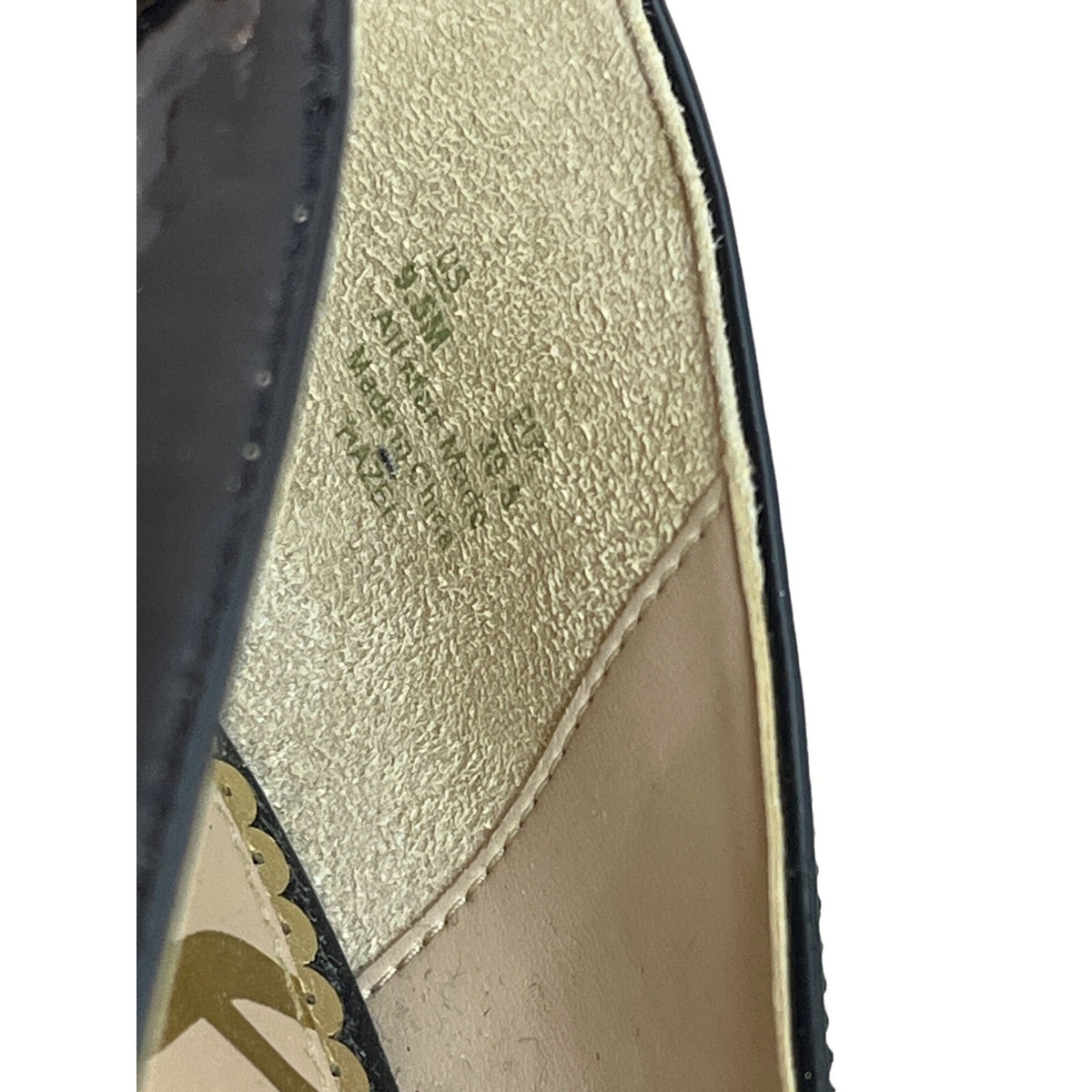 Sam Edelman Hazel Pump Pointed Toe Stiletto Black Gold Sparkle High Heels Sz 9.5