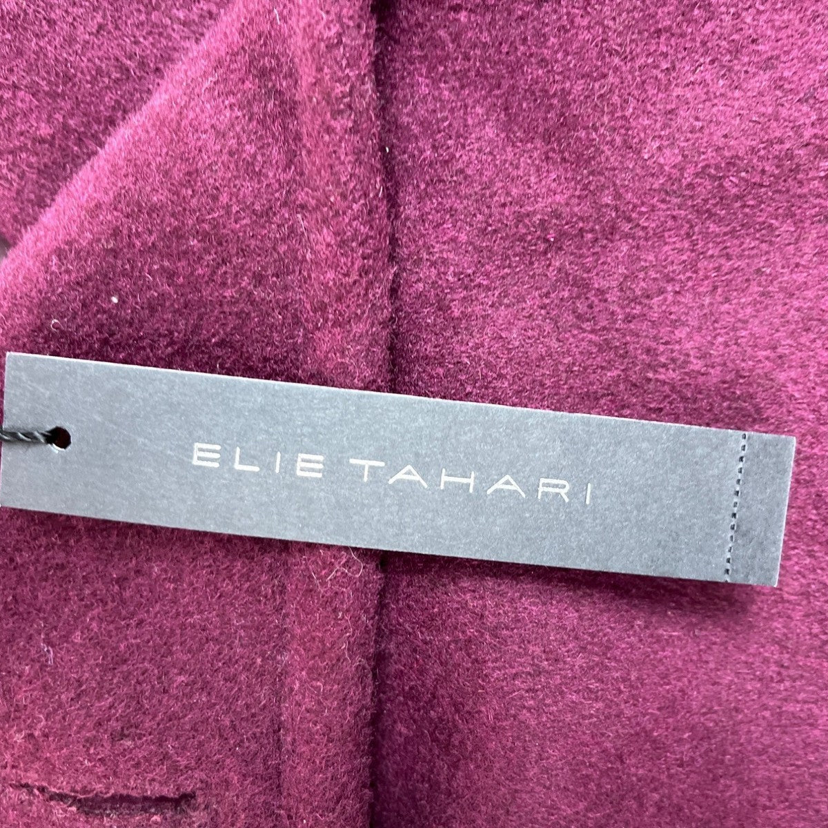 Elie Tahari Women's Purple Wool Peacoat Wide Lapel Sz 10 (EUR 41) - NWT