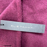 Elie Tahari Women's Purple Wool Peacoat Wide Lapel Sz 10 (EUR 41) - NWT
