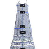 SO Womens Blue Rayon Floral Print Maxi Dress Size S