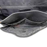 Coach Men’s Black Leather Adjustable Strap Turn Lock Barclay Briefcase Bag