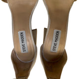 Steve Madden Women’s Taupe Suede Rhinestone Strap Block Heel Sandals Size 6.5M